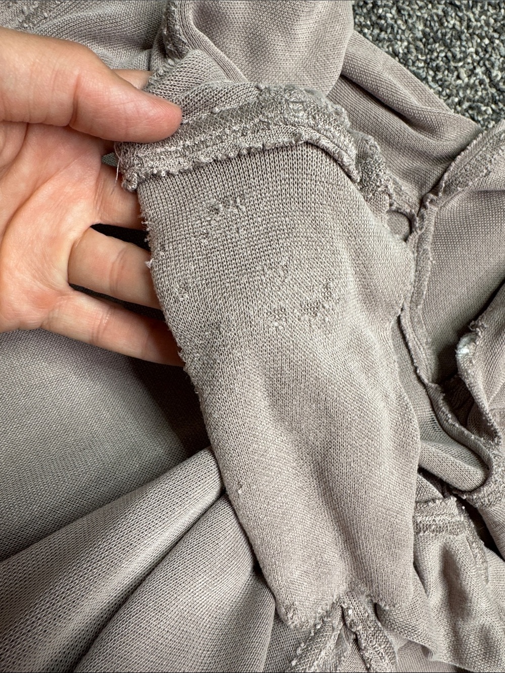 Free People Movement Pullover Gray Cropped Hoodie Size XS - Picture 5 of 8